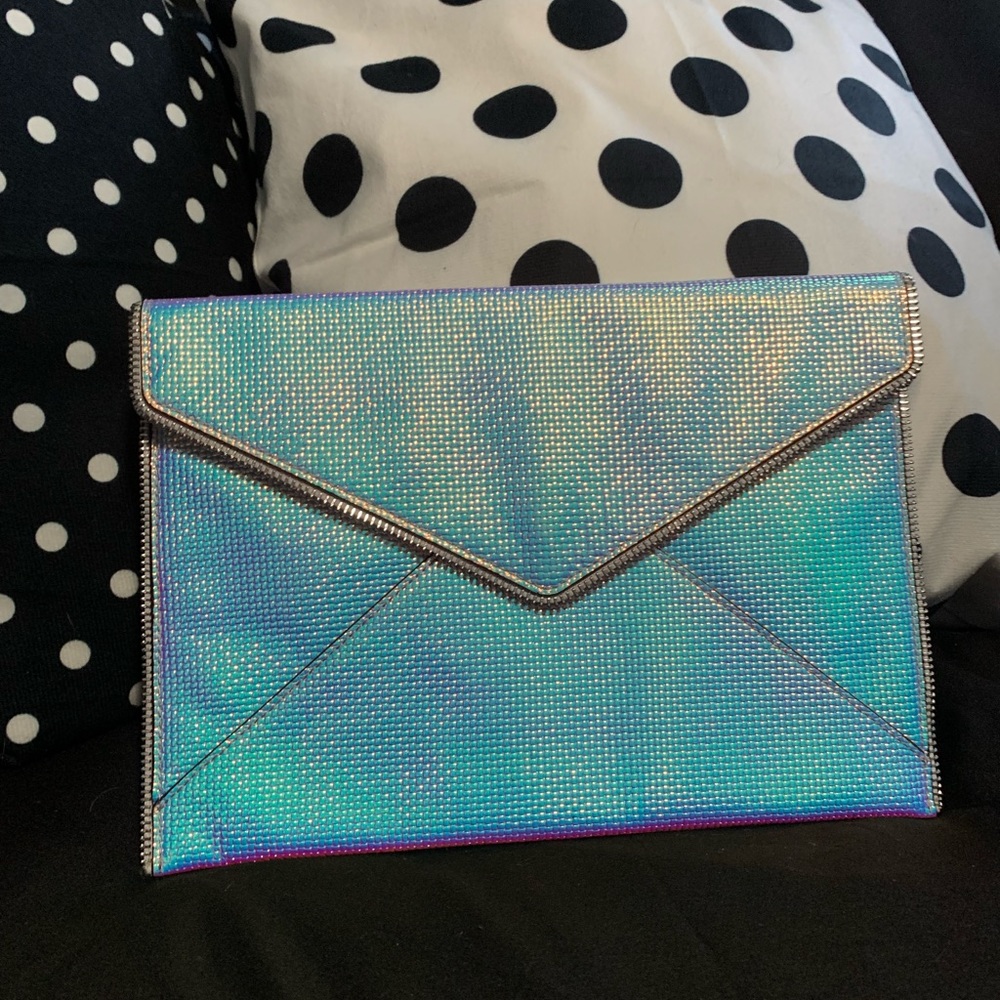 Rebecca Minkoff hologram clutch
